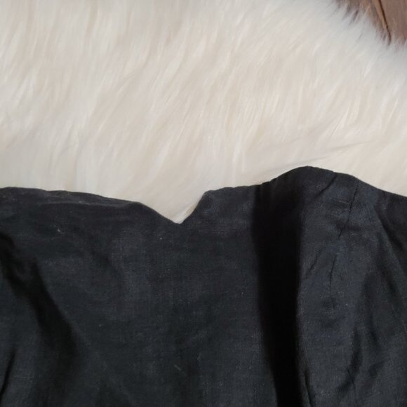 RW CO Strapless 100% Linen 100% Cotton A-Line Floral Sweetheart Neckline Sz 4 - Picture 8 of 16